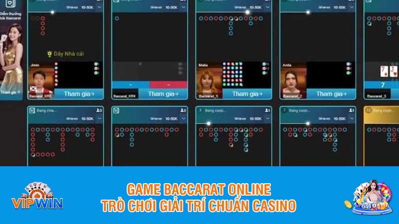 Game baccarat online - Trò chơi giải trí chuẩn casino